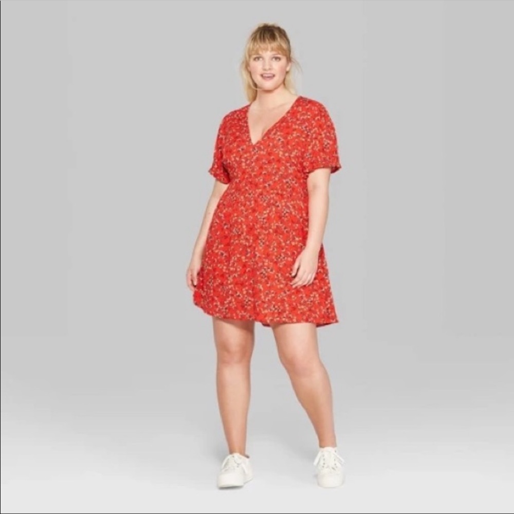 Wild Fable Red Floral Dress